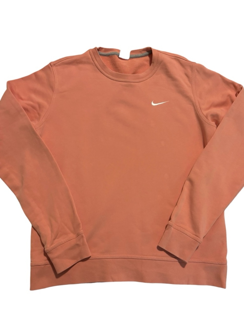 Nike Peach French Terry Crewneck Sweatshirt Size M